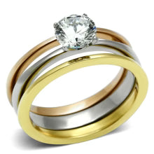 🎁 The Vatican 3 Piece Tri Color Solitaire CZ Wedding Set (100% off)