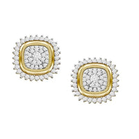 Thumbnail for LADIES EARRINGS 1/2 CT ROUND DIAMOND 10K YELLOW GOLD