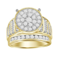 Thumbnail for LADIES RING 3 CT ROUND/BAGUETTE DIAMOND 10K YELLOW GOLD