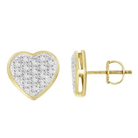 Thumbnail for MEN'S YUVA  EARRINGS 1/10 CT ROUND DIAMOND 10K YELLOW GOLD