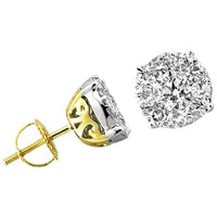 Thumbnail for LADIES EARRINGS 1/2 CT ROUND DIAMOND 14K YELLOW GOLD