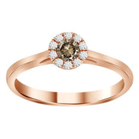 Thumbnail for LADIES RING 1/4 CT ROUND/CAPPUCCINO 14K ROSE GOLD