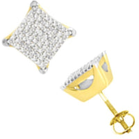 Thumbnail for LADIES EARRINGS 1/2 CT ROUND DIAMOND 10K YELLOW GOLD