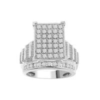 Thumbnail for LADIES RING 2 CT ROUND/BAGUETTE DIAMOND 10K WHITE GOLD