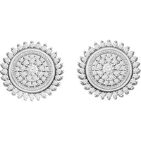 Thumbnail for LADIES EARRINGS 1/2 CT ROUND DIAMOND 10K WHITE GOLD