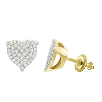 Thumbnail for LADIES EARRINGS 1/4 CT ROUND DIAMOND 10K YELLOW GOLD