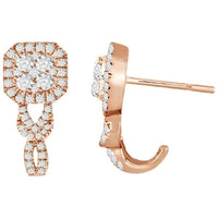Thumbnail for LADIES EARRING 3/4 CT ROUND DIAMOND 14K ROSE GOLD