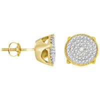 Thumbnail for LADIES EARRINGS 1/4 CT ROUND DIAMOND 10K YELLOW GOLD