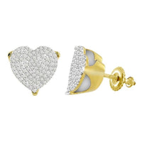 Thumbnail for LADIES EARRINGS 1/2 CT ROUND DIAMOND 10K YELLOW GOLD