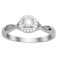 Thumbnail for LADIES RING 1/10 CT ROUND DIAMOND 10K WHITE GOLD
