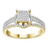 Thumbnail for LADIES RING 1/3 CT ROUND DIAMOND 10K YELLOW GOLD