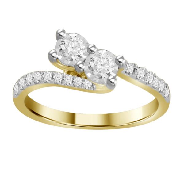 0.50CT RD DIAMONDS SET IN 14KT YELLOW GOLD LADIES RING