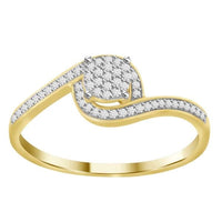 Thumbnail for LADIES RING 1/6 CT ROUND DIAMOND 10K YELLOW GOLD