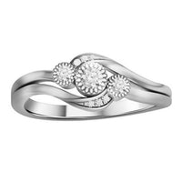 Thumbnail for LADIES RING 1/6 CT ROUND DIAMOND 10K WHITE GOLD