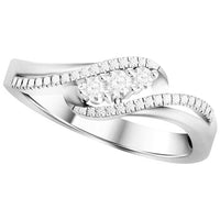 Thumbnail for LADIES RING 1/6 CT ROUND DIAMOND 10K WHITE GOLD