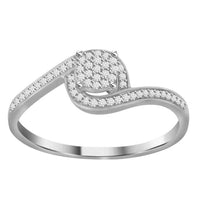 Thumbnail for LADIES RING 1/6 CT ROUND DIAMOND 10K WHITE GOLD