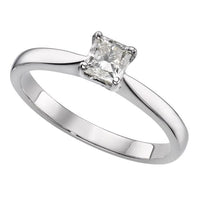 Thumbnail for LADIES RING 1/3 CT PRINCESS DIAMOND 14K WHITE GOLD