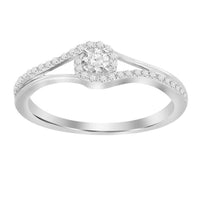 Thumbnail for LADIES RING 1/4 CT ROUND DIAMOND 10K WHITE GOLD