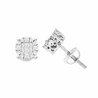 Thumbnail for LADIES EARRINGS 1/2 CT ROUND/PRINCESS DIAMOND 14K WHITE GOLD