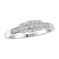 Thumbnail for LADIES RING 1/4 CT ROUND DIAMOND 10K WHITE GOLD