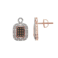 Thumbnail for LADIES EARRINGS 3/8 CT ROUND DIAMOND 10K ROSE GOLD