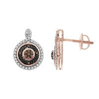 Thumbnail for LADIES EARRINGS 1/3 CT ROUND DIAMOND 10K ROSE GOLD