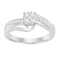 Thumbnail for LADIES RING 1/4 CT ROUND DIAMOND 10K WHITE GOLD
