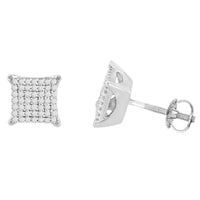 Thumbnail for LADIES EARRINGS 1/4 CT ROUND DIAMOND SILVER