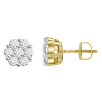 Thumbnail for LADIES EARRINGS 1/6 CT ROUND DIAMOND 10K YELLOW GOLD