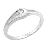 Thumbnail for LADIES RING 1/10 CT ROUND DIAMOND 10K WHITE GOLD