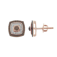 Thumbnail for LADIES EARRINGS 1/3 CT ROUND DIAMOND 10K ROSE GOLD
