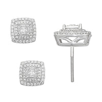 Thumbnail for LADIES EARRINGS 3/4 CT ROUND DIAMOND 10K WHITE GOLD
