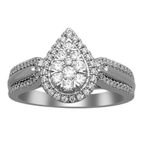 Thumbnail for LADIES RING 1/2 CT ROUND DIAMOND SILVER