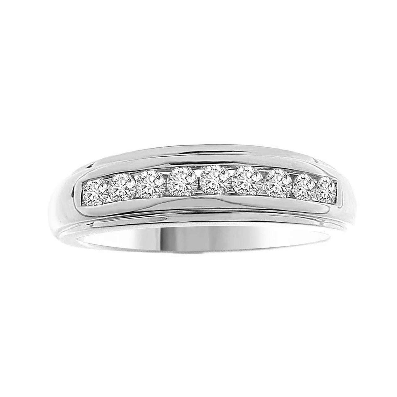LADIES RING 1/4 CT ROUND DIAMOND 10K WHITE GOLD