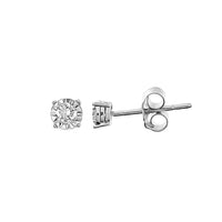 Thumbnail for LADIES EARRINGS 1/6 CT ROUND DIAMOND 10K WHITE GOLD