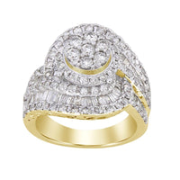 Thumbnail for LADIES RING 5 CT ROUND/BAGUETTE DIAMOND 10K YELLOW GOLD