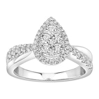 Thumbnail for LADIES RING 1/2 CT ROUND DIAMOND 10K WHITE GOLD