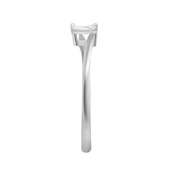 LADIES RING 0.01 CT ROUND DIAMOND SILVER