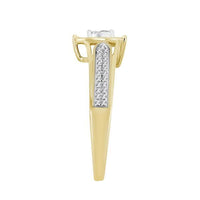 Thumbnail for LADIES HEART RING 1/5 CT ROUND DIAMOND 10K YELLOW GOLD