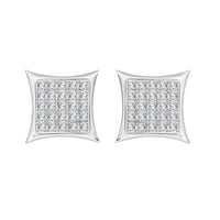 Thumbnail for MEN'S EARRINGS 1/6 CT ROUND DIAMOND 10K WHITE GOLD