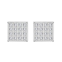 Thumbnail for MEN'S  YUVA EARRINGS 1/20 CT ROUND DIAMOND 10K WHITE GOLD