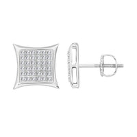Thumbnail for MEN'S EARRINGS 1/4 CT ROUND DIAMOND 10K WHITE GOLD