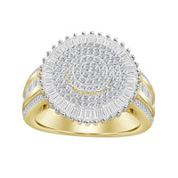 Thumbnail for LADIES RING 1 CT ROUND/BAGUETTE DIAMOND 10K YELLOW GOLD