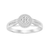 Thumbnail for LADIES BRIDAL RING SET 1/3 CT ROUND DIAMOND 10K WHITE GOLD