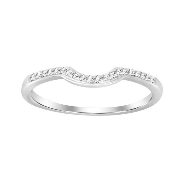 LADIES BRIDAL RING SET 1/3 CT ROUND DIAMOND 10K WHITE GOLD