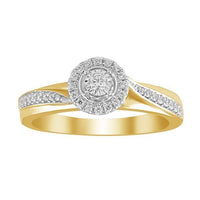 Thumbnail for LADIES RING 1/5 CT ROUND DIAMOND 10K YELLOW GOLD 