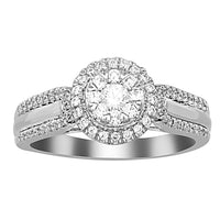Thumbnail for LADIES RING 1/2 CT ROUND DIAMOND SILVER