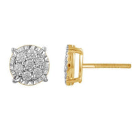 Thumbnail for LADIES EARRINGS 1/2 CT ROUND DIAMOND 10K YELLOW GOLD