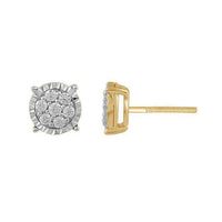 Thumbnail for LADIES EARRINGS 1/4 CT ROUND DIAMOND 10K YELLOW GOLD