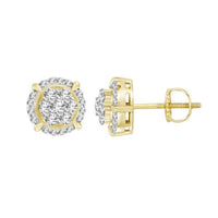 Thumbnail for LADIES EARRINGS 1/2 CT ROUND DIAMOND 10K YELLOW GOLD